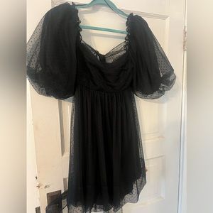 windsor black puffy dress
